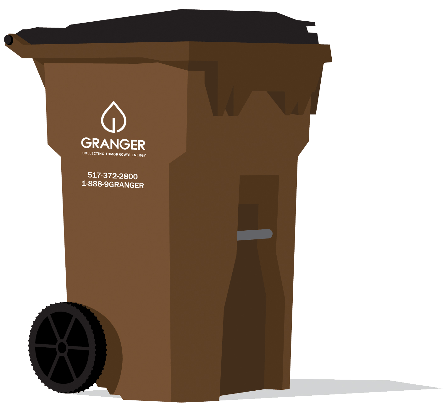 Small Curby Cart | Granger Residential Trash Services